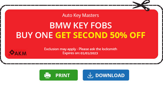 Locksmith coupon BMW 50% off